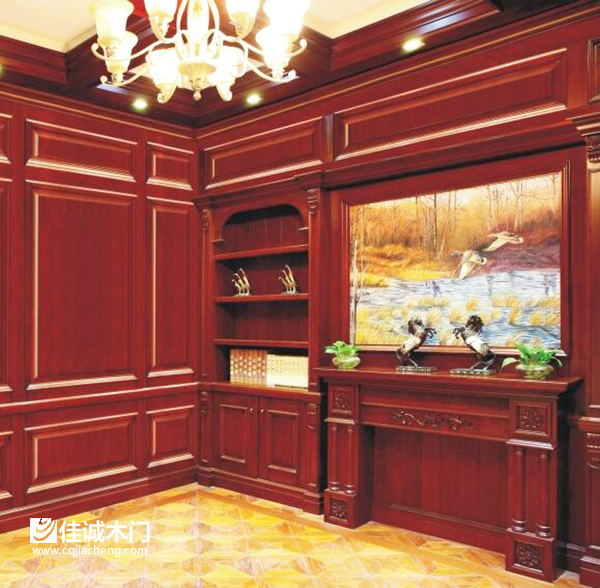 重慶佳誠木門紅色護墻板整裝產(chǎn)品